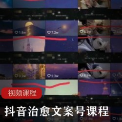 实用的视频课程《抖音治愈文案号课程》教程